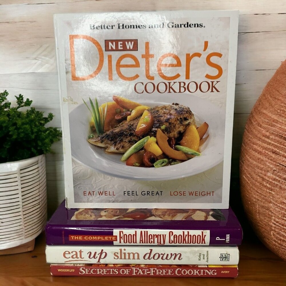 Weight Loss Diet Cookbooks Lot 4 Dieters Fodd Allergy  Cookbook Eat Up Slim Down